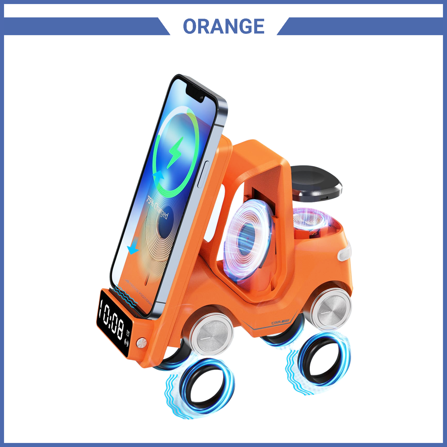 HTG® Multi-Function Wireless Charger Station With Car Design