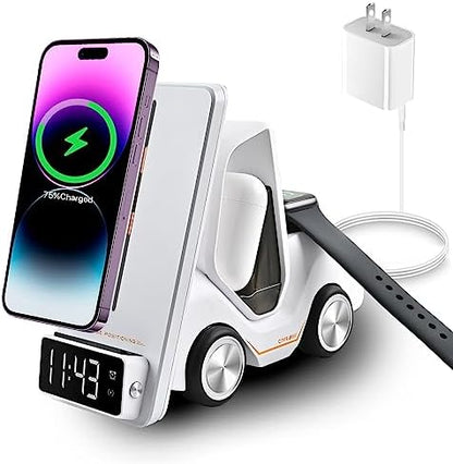 HTG® Multi-Function Wireless Charger Station With Car Design