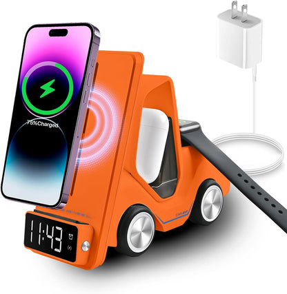 HTG® Multi-Function Wireless Charger Station With Car Design